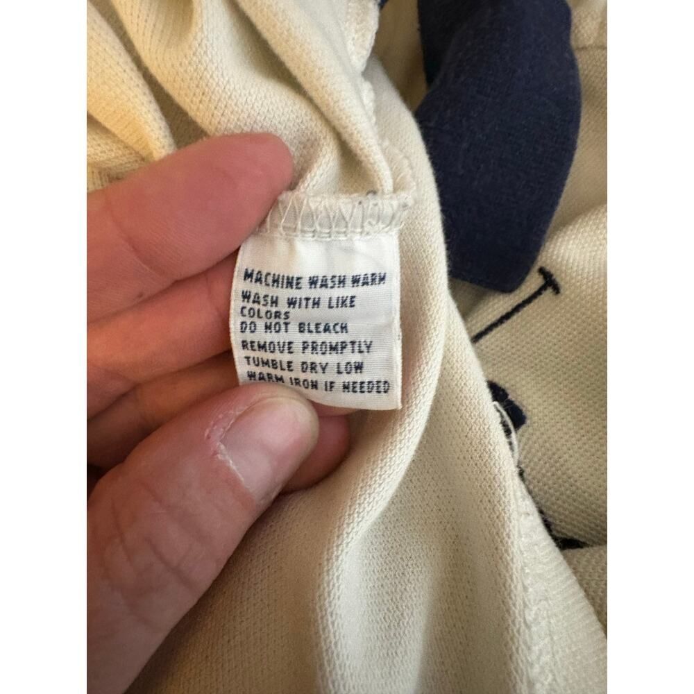 Vintage Polo by Ralph Lauren White Blue Pony Short Sleeve Polo Shirt. Size XL - Picture 3 of 7